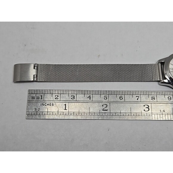 Timex Casey Dress Silver Mesh Womens Quartz Watch New Battery Water Resist WR30M - Picture 8 of 9